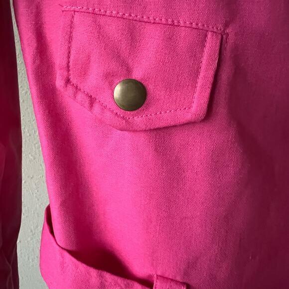 NWT Doland for Anthropologie Women's Pink Cropped Biker Jacket - size Medium - Picture 7 of 12
